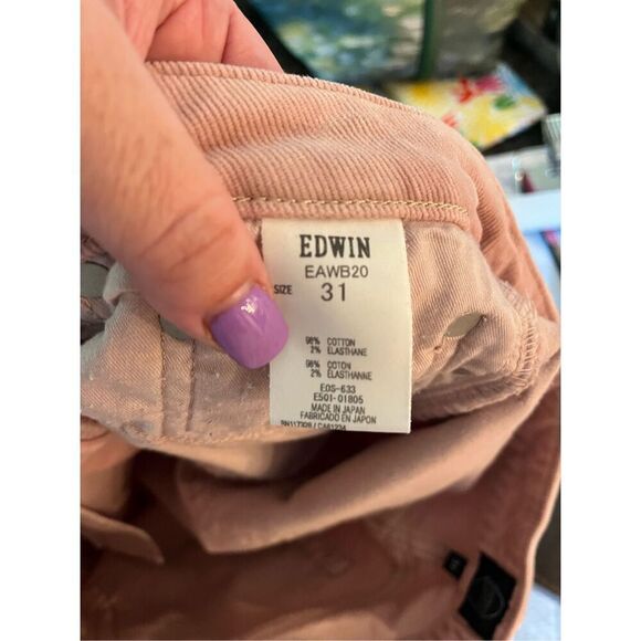 Edwin Pink Janet Corduroy Jeans sz 31 EUC - Picture 7 of 7